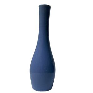 Glossy Blue Ceramic Vase – 7" Tall, Minimalist Elegance